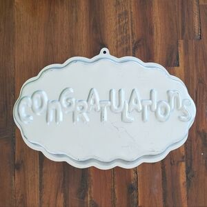 Vintage Wilton Congratulations Cake Pan 1986